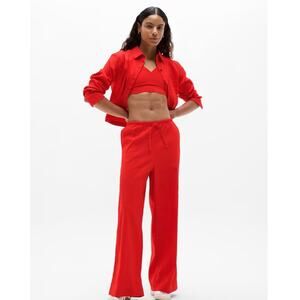 ATHLETA Women's XL Cardinal Paradise Mid Rise Wide Leg Pant NWT Athleisure Gorp